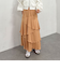 マットサテンフリルティアードスカート
