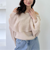 モヘアタッチ透かしオフショルニット