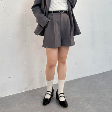 【ＳＥＴＵＰ対応】ベルト付タックショートパンツ