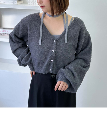 カールシャギーニットアンサンブル