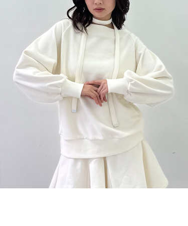【ＳＥＴ　ＵＰ対応】オフショルチョーカースウェット