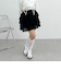 ラッフルフリルティアードミニスカート
