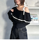 配色アシメオフショルニット