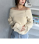 パールスリットオフショルニット