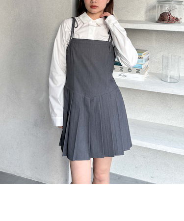 ２ｗａｙリボンプリーツミニキャミワンピース