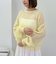 モヘアタッチ透かしミドルニット