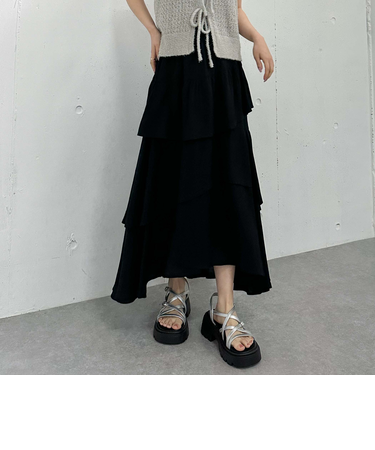 コットンライクアシメティアードスカート