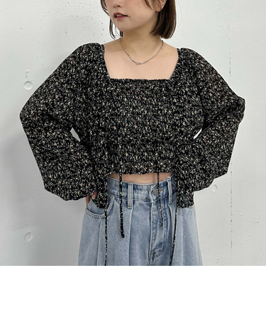 花柄アソート楊柳ブラウスアンサンブル