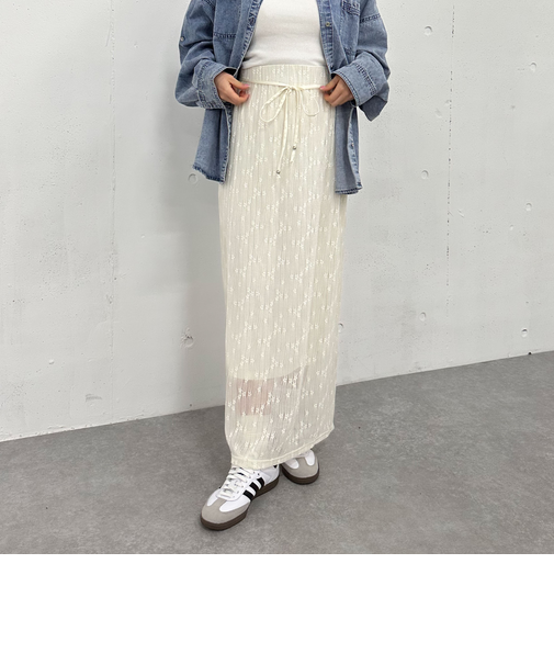 カットレースタイトスカート