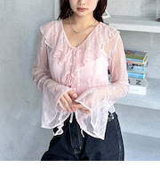ラッフルフリルレースＴＯＰＳ