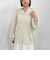 透かしスキッパーポロニット