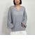 透かしスキッパーポロニット
