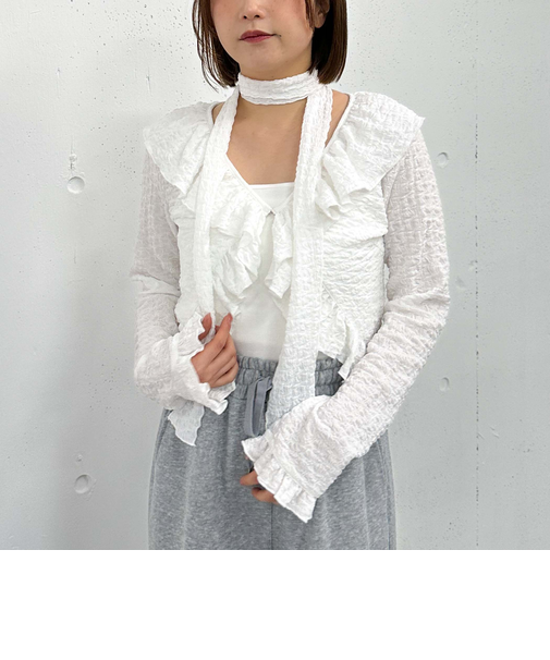 カットJQラッフルTOPSキャミSET