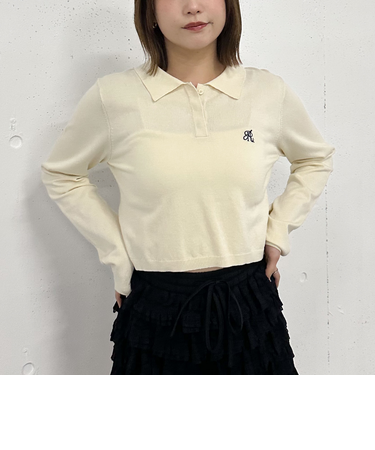 ボーダーアソートコンパクトポロニット
