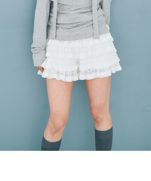 フリルカットレーススカパン