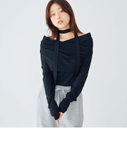 タックドレープオフショルＴＯＰＳ