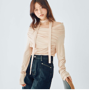タックドレープオフショルＴＯＰＳ