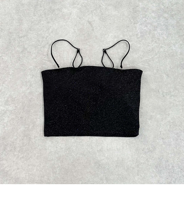 ラメカットクロップドキャミソール