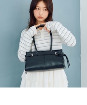 合皮横長バッグ