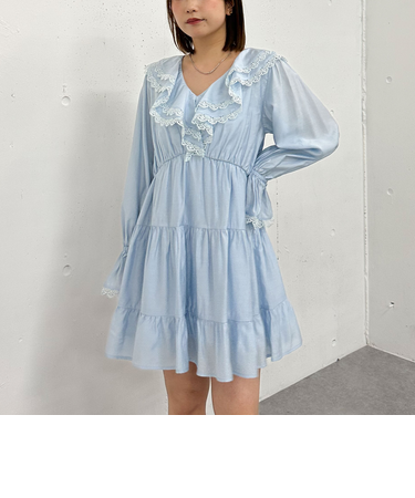 フリルラッフルミニワンピース