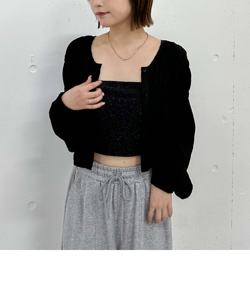 ’シャーリング２ｗａｙブラウス’