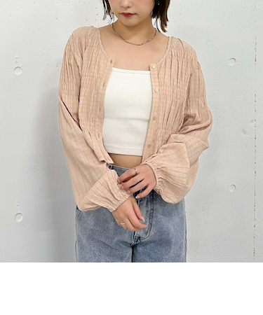 ’シャーリング２ｗａｙブラウス’
