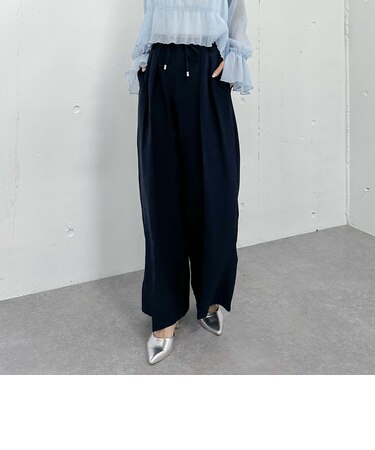ウエストリボンワイドスラックス
