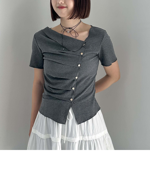 アシメタックボタンカットＴＯＰＳ　５Ｓ