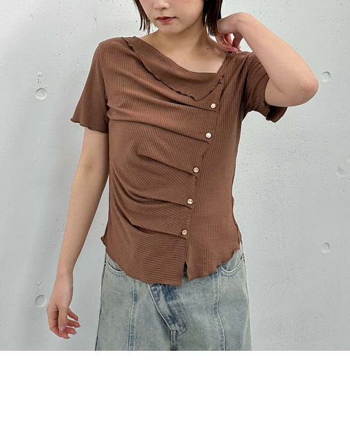 アシメタックボタンカットＴＯＰＳ　５Ｓ