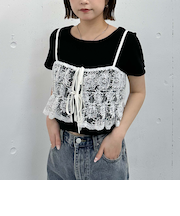 レース刺繍ビスチェ