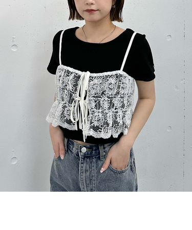 レース刺繍ビスチェ