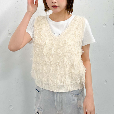 ２ＷＡＹフリンジニットベスト