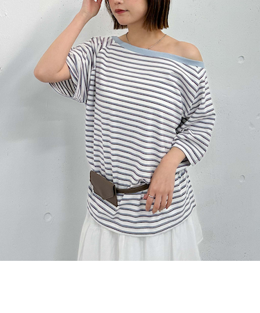 ’アソートボーダーオフショルＴＥＥ’