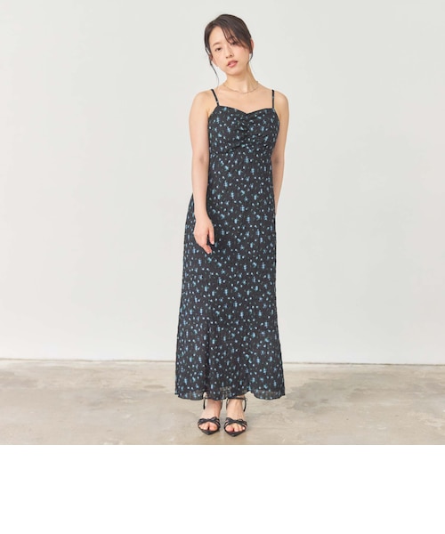 花柄フリル付きキャミワンピース 花柄フリルカットキャミワンピース｜アルシーヴの通販｜&mall（アンド