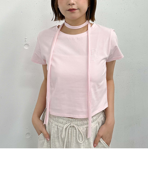 チョーカー付刺繍チビＴｅｅ