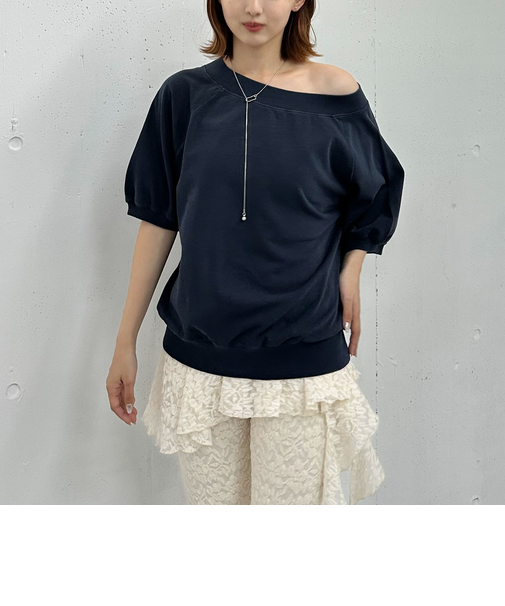 ピグメントオフショルミドルスウェット