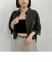ハーフスリーブ比翼シャツ