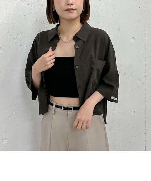 ハーフスリーブ比翼シャツ