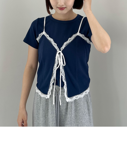 レーストリミングビスチェアンサンブル