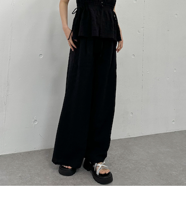 【ＳＥＴ　ＵＰ対応】ストライプイージーワイドパンツ