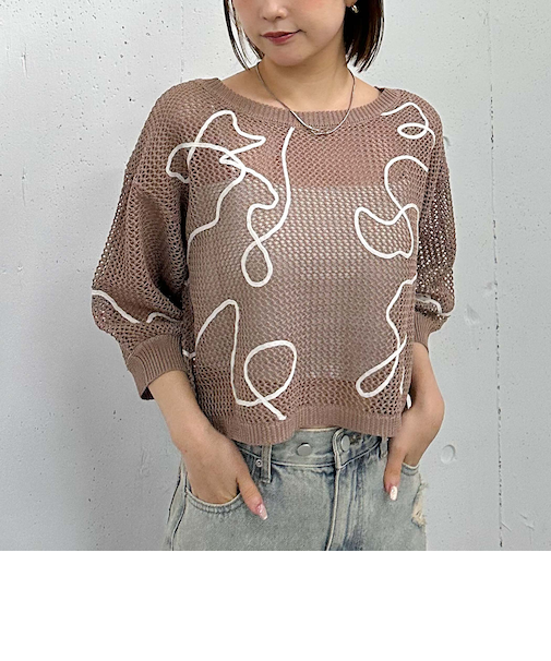 ２ＷＡＹコード刺繍ライトニットカーディガン