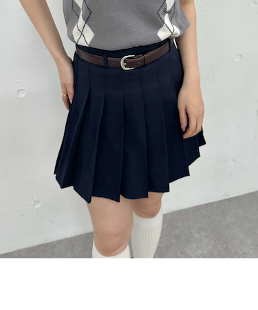 チノプリーツミニスカート