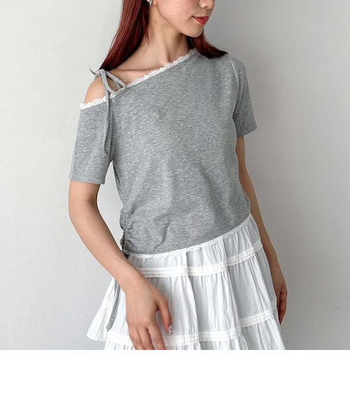 レーストリミングワンショルカットＴＯＰＳ