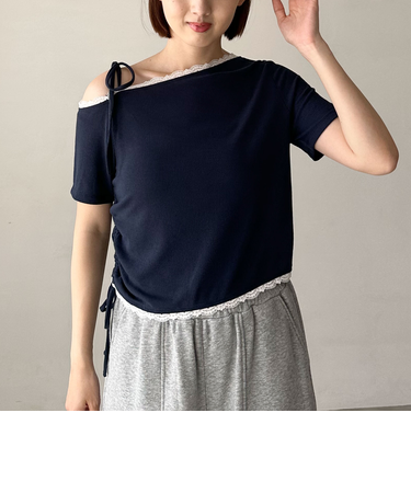 レーストリミングワンショルカットＴＯＰＳ