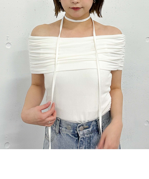 ギャザーオフショルカットＴＯＰＳ