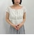 花柄シャーリングオフショルブラウス