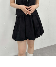 【ＳＥＴＵＰ対応】コットン刺繍バルーンミニスカート
