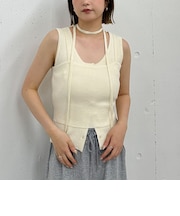 スカラップニットタンクアンサンブル