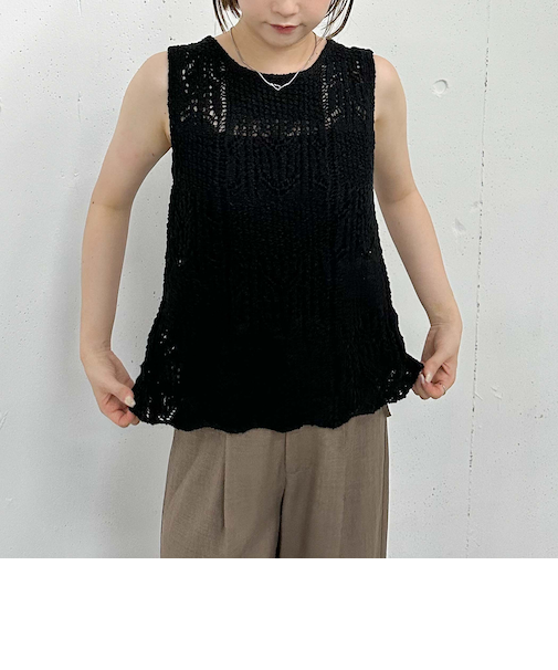 ２ＷＡＹ透かしスラブニットベスト