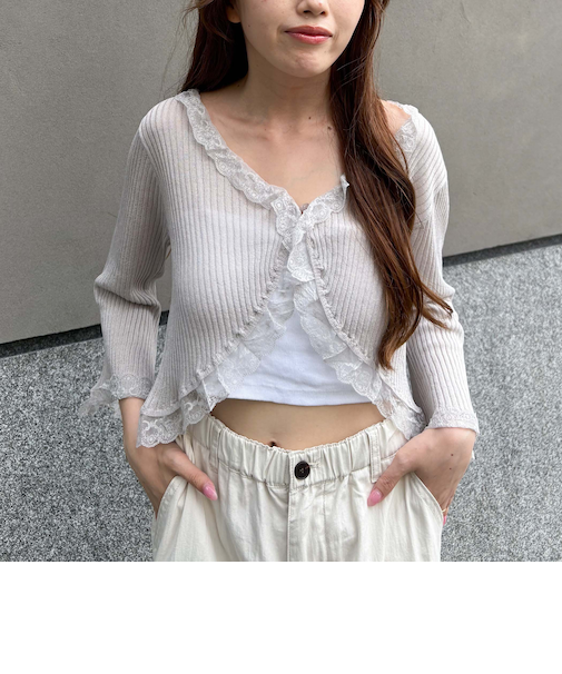 ７Ｓレーストリミングカーディガン